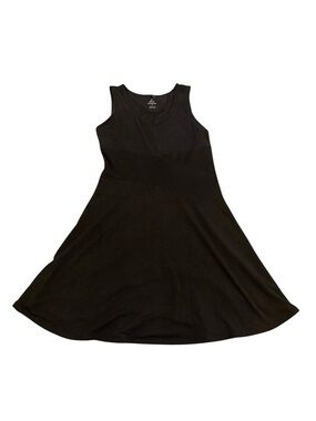 prAna Black Fit & Flare Midi Dress Women’s M Sleeveless V Neck Travel Active